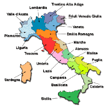 Tutte le regioni d'Italia